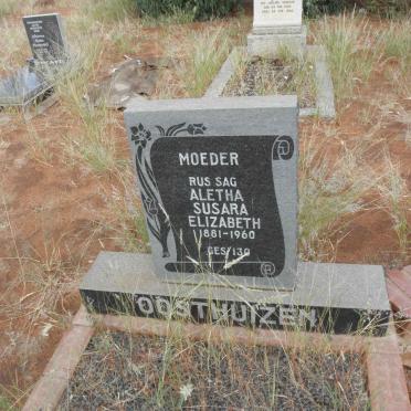 OOSTHUIZEN Aletha Susara Elizabeth 1881-1960