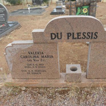 PLESSIS Valeria Carolina Maria, du nee van ZYL 1927-2000
