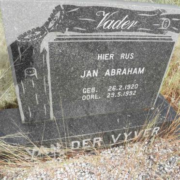 VYVER Jan Abraham, van der 1920-1992