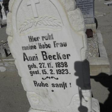 BECKER Anni 1898-1923