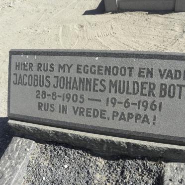 BOTHA Jacobus Johannes Mulder 1905-1961