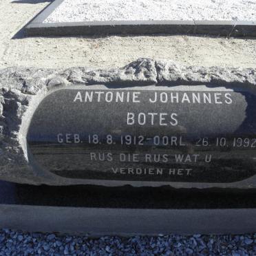 BOTES Antonie Johannes 1912-1992
