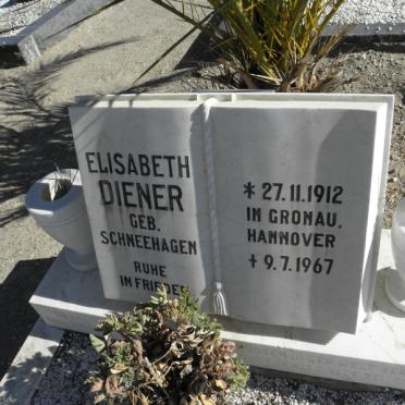 DIENER Elisabeth nee SCHNEEHAGEN 1912-1967