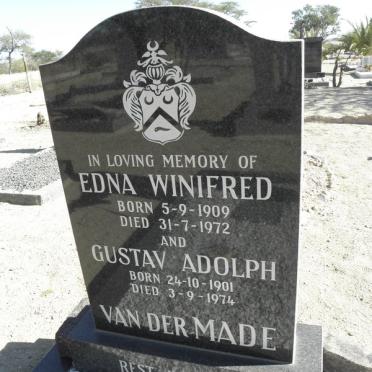 MADE Gustav Adolph 1901-1974 &amp; Edna Winifred 1909-1972