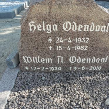 ODENDAAL Willem A. 1930-2010 &amp; Helga 1932-1982