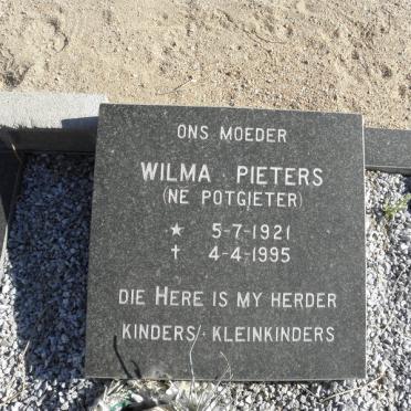 PIETERS Wilma nee POTGIETER 1921-1995