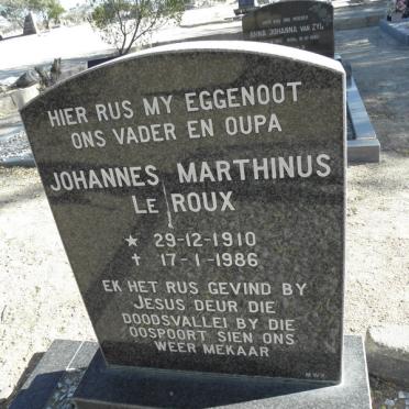 ROUX Johannes Marthinus, le 1910-1986