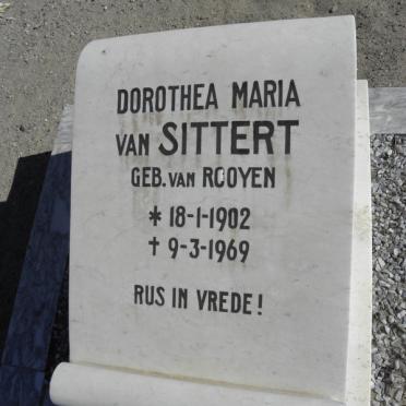 SITTERT Dorothea Maria, van nee van ROOYEN  1902-1969