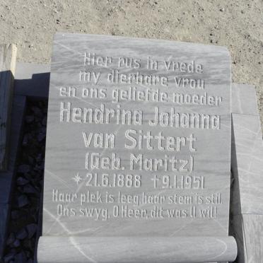 SITTERT Hendrina Johanna, van nee MARITZ 1888-1951