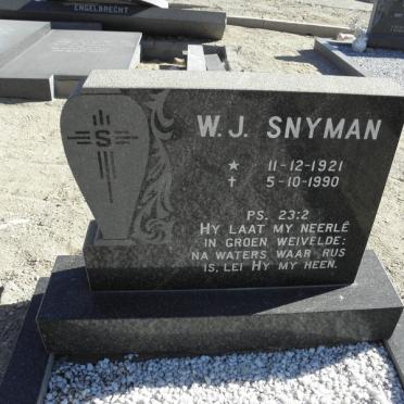 SNYMAN W.J. 1921-1990
