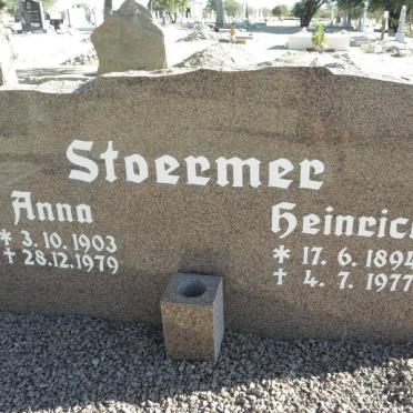 STOERMER Heinrich 1894-1977 &amp; Anna 1903-1979