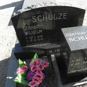 SCHULZE Gerhard Wilhelm 1920-1979 &amp; Gertrud Ida 1922-2005