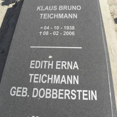 TEICHMANN Klaus Bruno 1938-2006 &amp; Edith Erna DOBBERSTEIN 1939-