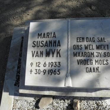 WYK Maria Susanna, van 1933-1965