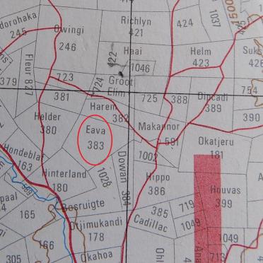 Namibia, OMAHEKE region, Gobabis, Plaas 383 Eava, farm cemetery