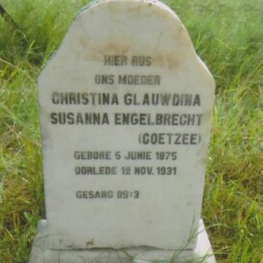 ENGELBRECHT Christina Glauwdina nee COETZEE 1875-1931