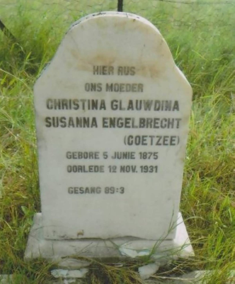 ENGELBRECHT Christina Glauwdina nee COETZEE 1875-1931