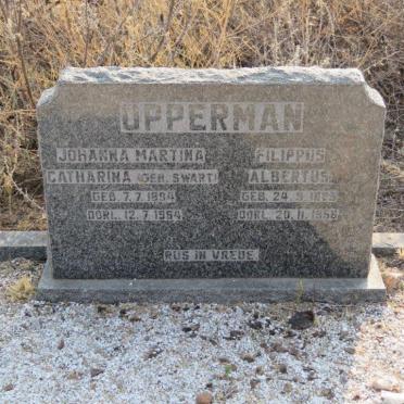 OPPERMAN Filippus Albertus 1895-1958 &amp; Johanna Martina Catharina SWART 1894-1954