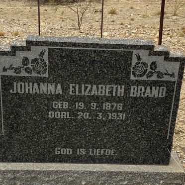 BRAND Johanna Elizabeth 1876-1931