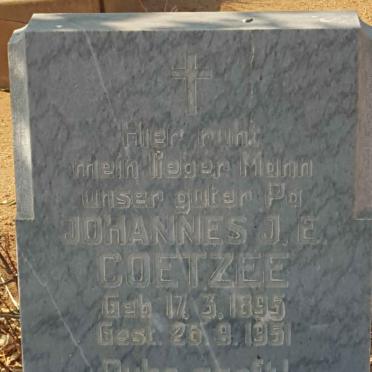 COETZEE Johannes J.E. 1895-1951