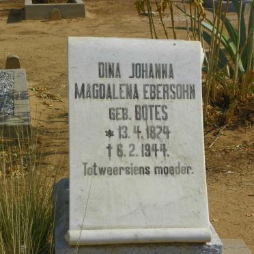 EBERSOHN Dina Johanna Magdalena nee BOTES 1874-1944