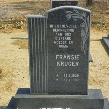 KRUGER Fransie 1929-1987