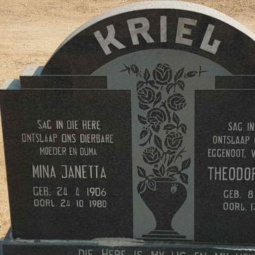 KRIEL Theodorus Louis 1894-1977 &amp; Mina Janetta 906-1980