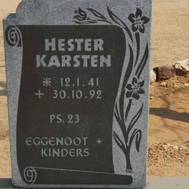KARSTEN Hester 1941-1992