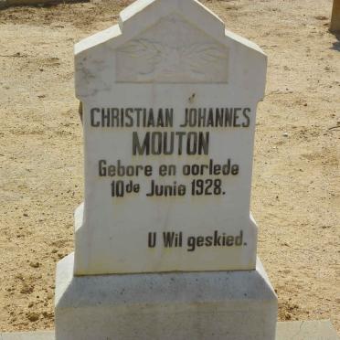 MOUTON Christiaan Johannes 1928-1928