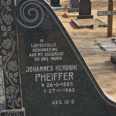 PHEIFFER Johannes Hendrik 1885-1965