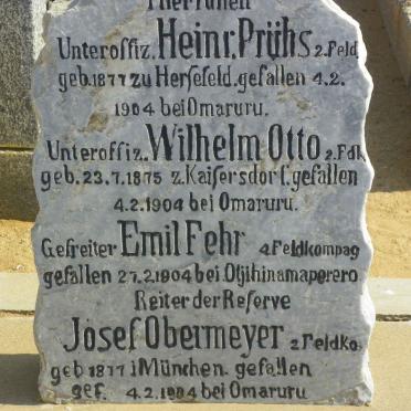 PRUHS Heinr. 1877-1904 :: OTTO Wilhelm 1875-1904 :: FEHR Emil -1904 :: OBERMEYER Josef 1877-1904