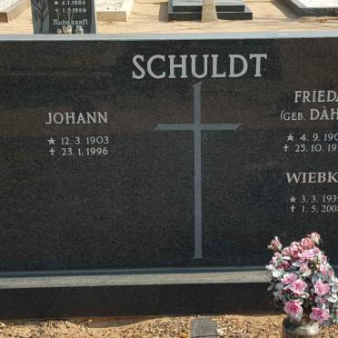 SCHULDT Johann 1903-1996 &amp; Frieda DAHN 1909-1985 :: SCHULDT Wiebke 1939-2008