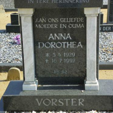 VORSTER Anna Dorothea 1929-1997