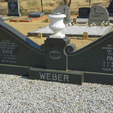WEBER Paul 1903-1970 &amp; Sarie 1909-1967