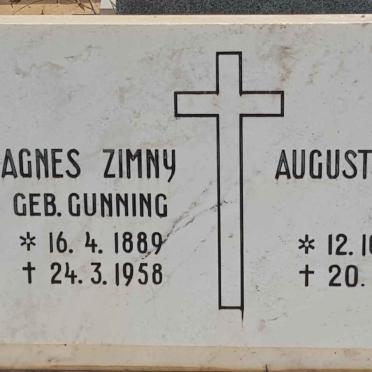 ZIMNY August 1882-1971 &amp; Agnes GUNNING 1889-1958