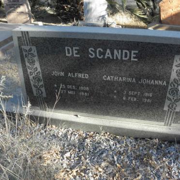 SCANDE John Alfred, de 1908-1981 &amp; Catharina Johanna 1916-1981
