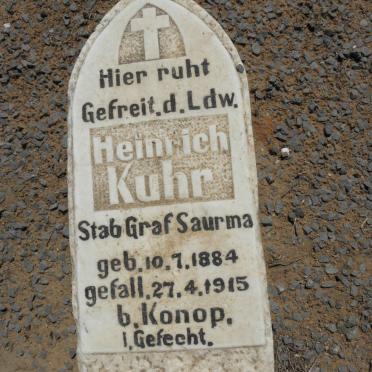 KUHR Heinrich 1884-1915