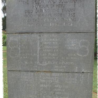 5. Sailors and soldiers who died here 1900-1914 and 1928-1933 and the civilians who died 1906-1946