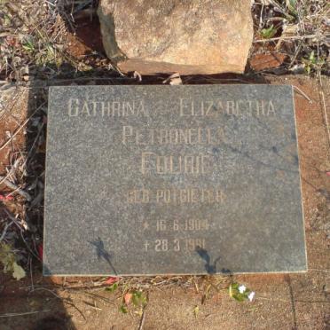 FOURIE Cathrina Elizabetha Petronella nee POTGIETER 1904-1981