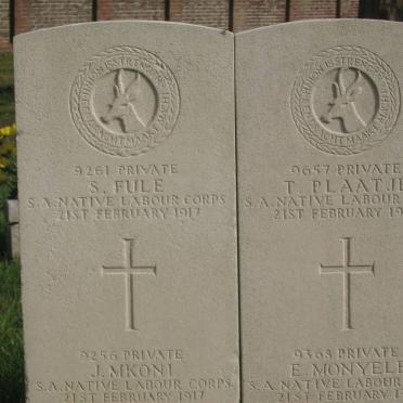 FULE S.-1917 :: MKONI J. -1917 :: PLAATJE T. -1917 :: MONYELE E. -1917