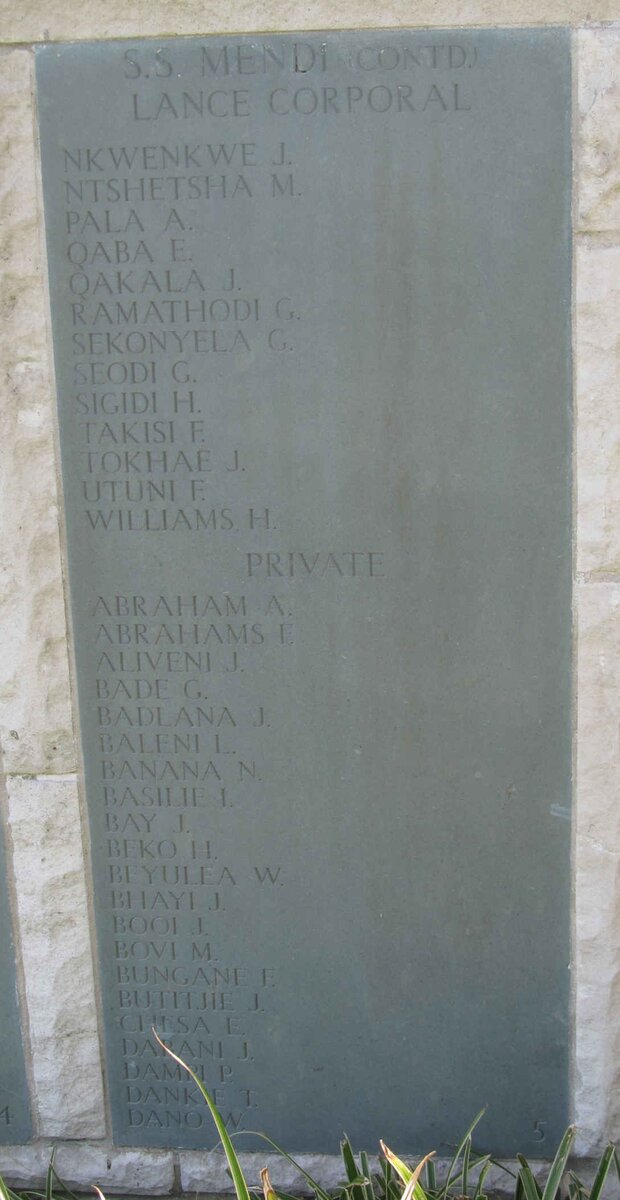 Wall Panel 05: S.S. MENDI continued