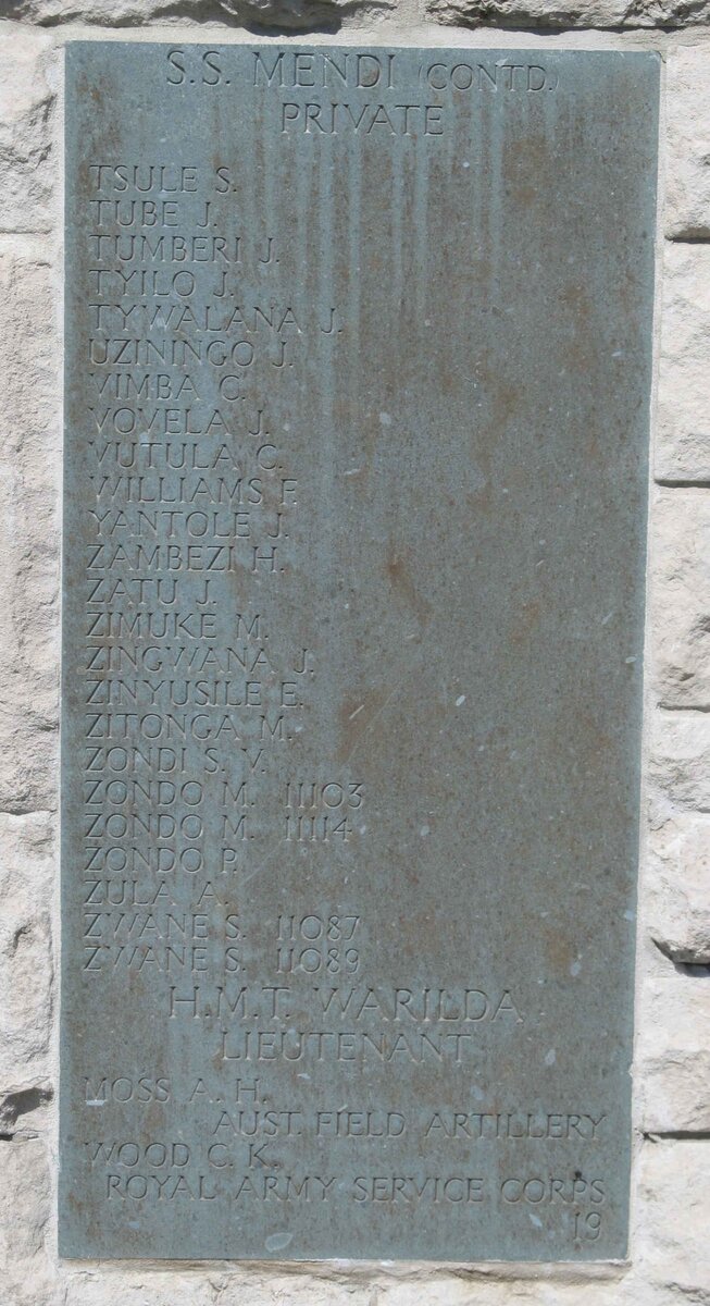 Wall Panel 19: S.S. MENDI continued