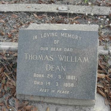 DEAN Thomas William 1881-1958