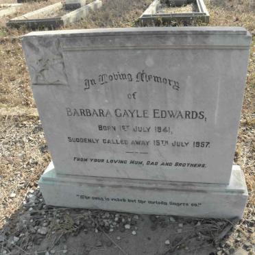 EDWARDS Barbara Gayle 1941-1957
