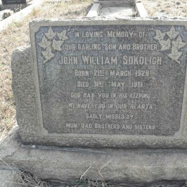 SOKOLICH John William 1929-1951