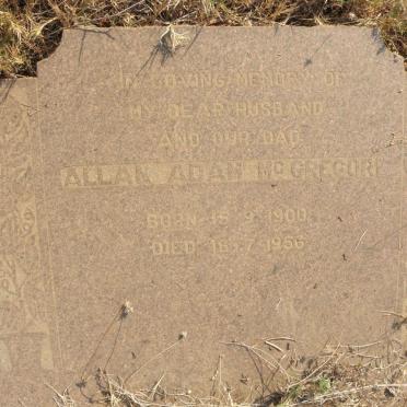 McGREGOR Allan Adam 1900-1956