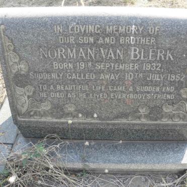BLERK Norman, van 1932-1952