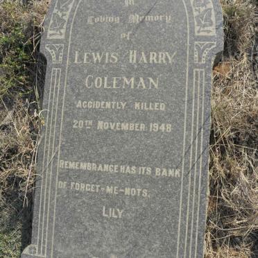 COLEMAN Lewis Harry -1948
