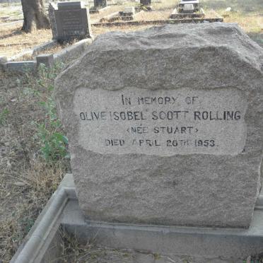 ROLLING Olive Isobel, SCOTT nee STUART -1953