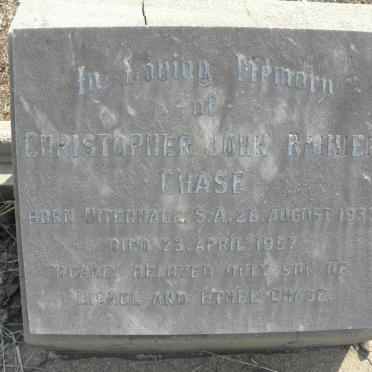 CHASE Christopher John Rainier 1933-1957